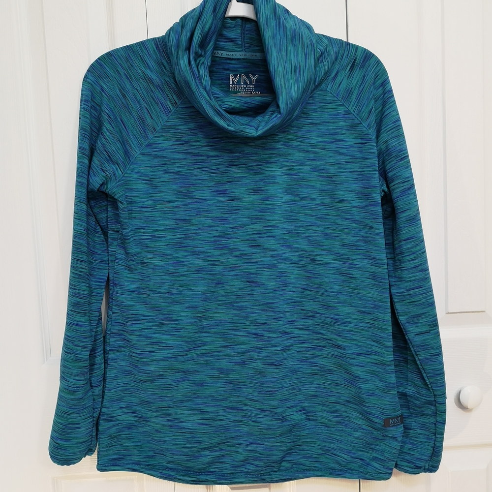 Marc New York Teal Cowl Neck Sweater Size M